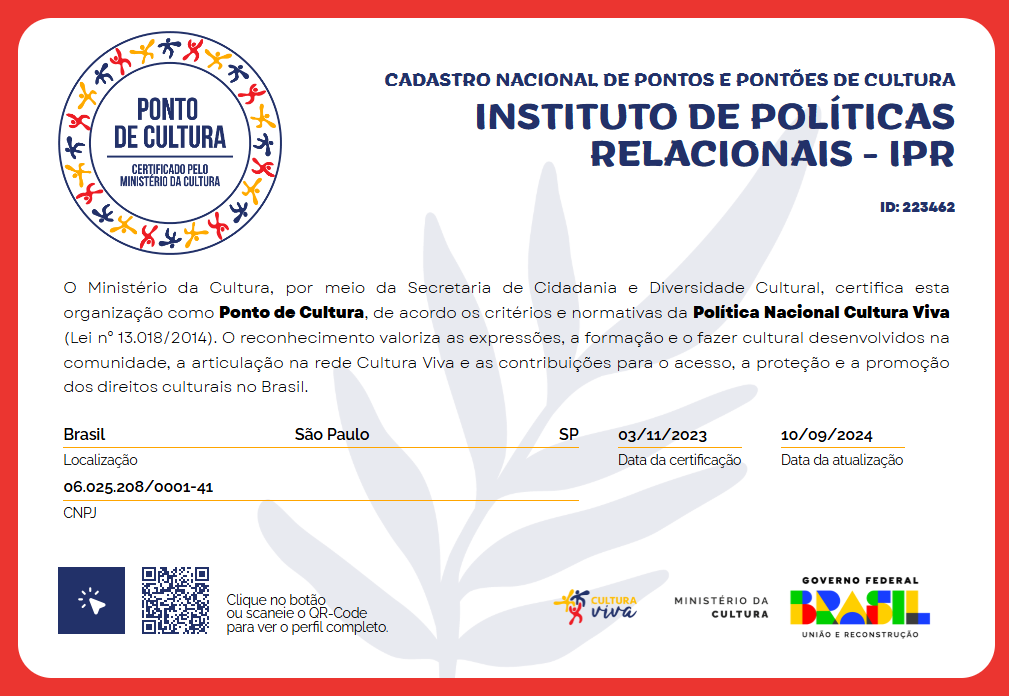Certificado Ponto de Cultura